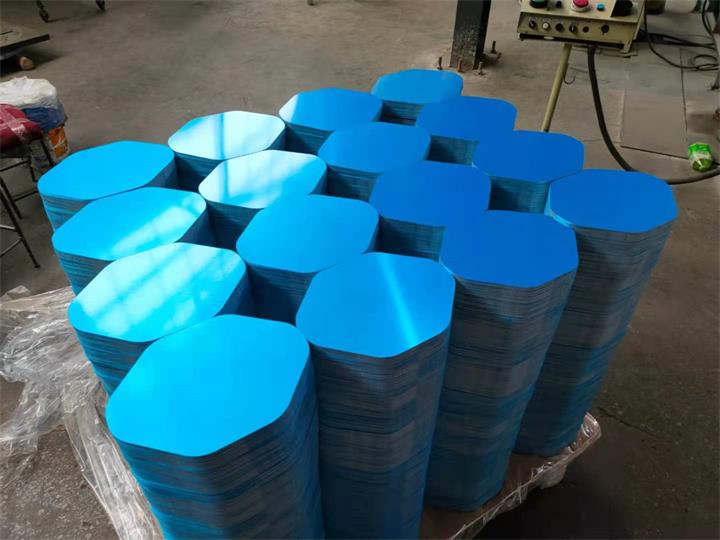blue film aluminum circle
